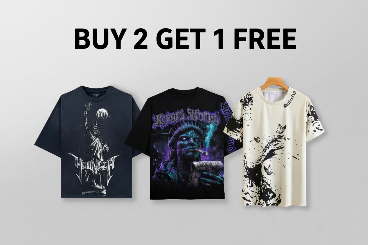 Buy 2 Get 1 Free T-Shirt Banner